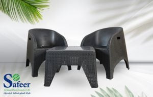 طقم ترابيزة مع كرسيين - اسود