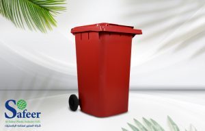 حاوية قمامة حمراء