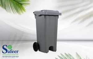 حاوية قمامة رصاصي